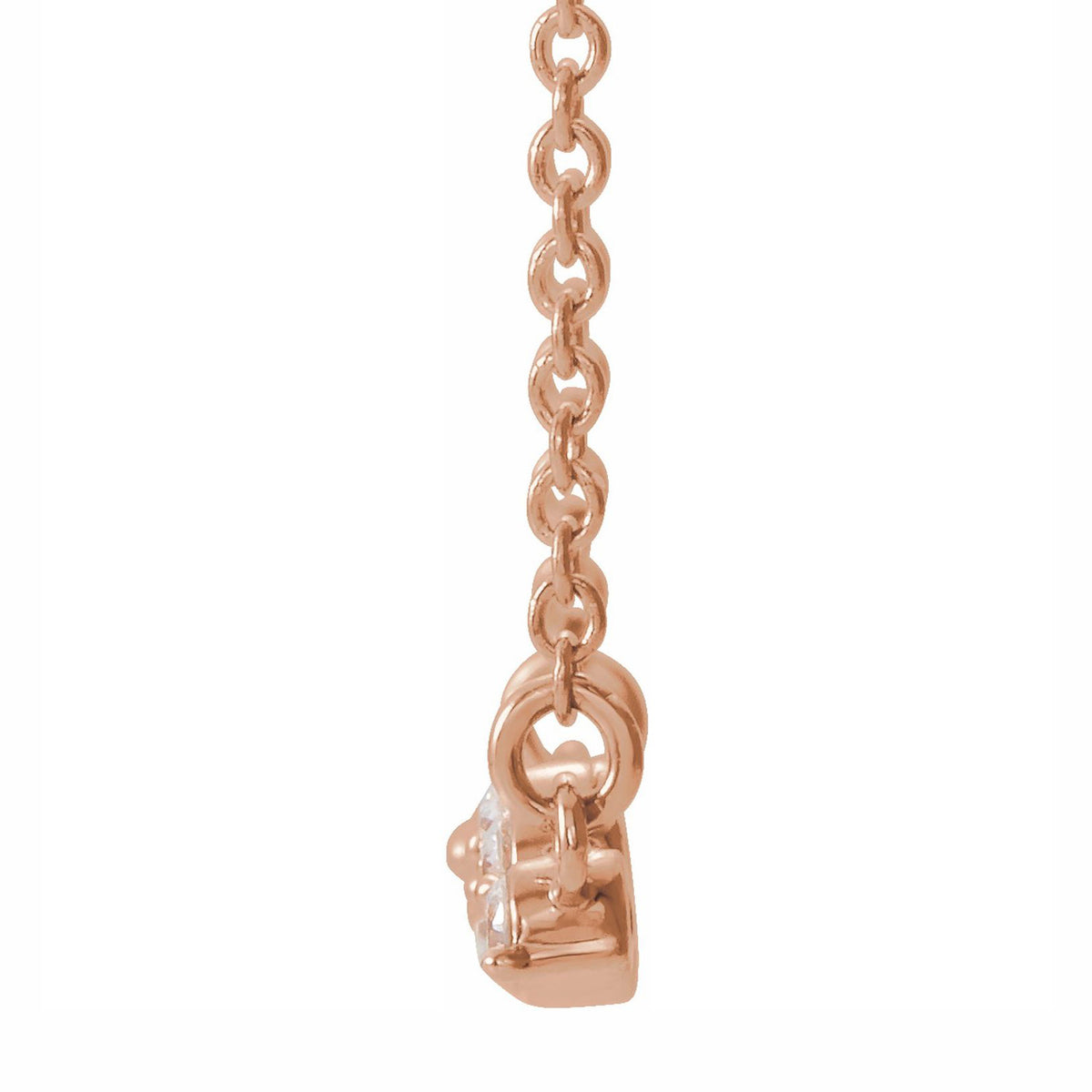 Alternate view of the 14k Rose Gold 1/4 Ctw Diamond Graduated Bar Necklace, 16 or 18 Inch by The Black Bow Jewelry Co.