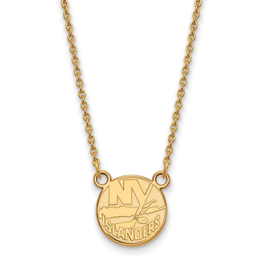 14k Yellow Gold NHL New York Islanders Small Necklace, 18 Inch, Item N22477 by The Black Bow Jewelry Co.