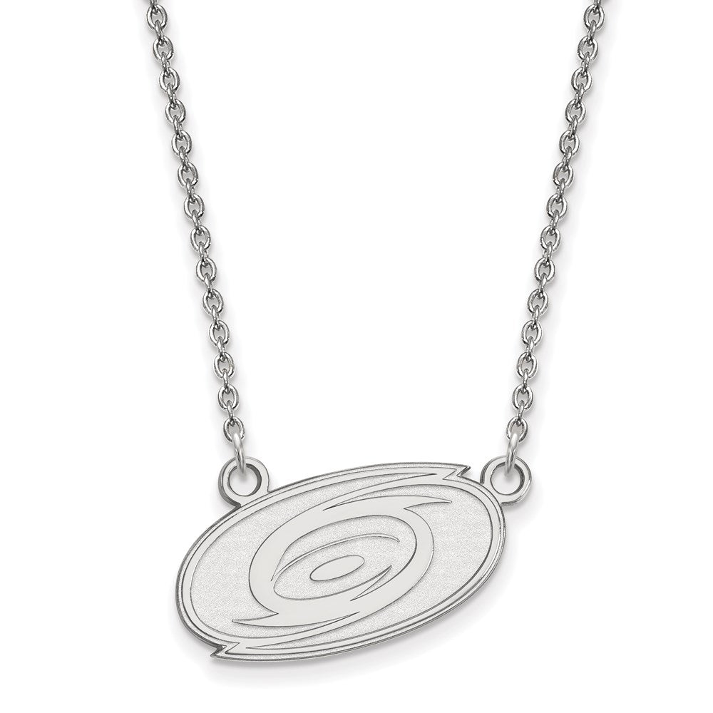 Sterling Silver NHL Carolina Hurricanes Small Necklace, 18in, Item N22647 by The Black Bow Jewelry Co.