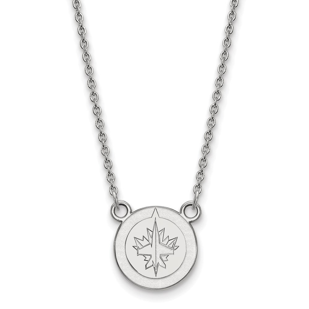 Sterling Silver NHL Winnipeg Jets Small Necklace, 18 Inch, Item N22662 by The Black Bow Jewelry Co.