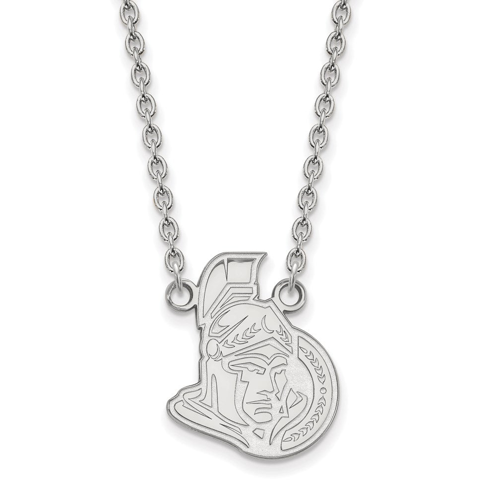 Sterling Silver NHL Ottawa Senators Large Necklace, 18 Inch, Item N22702 by The Black Bow Jewelry Co.