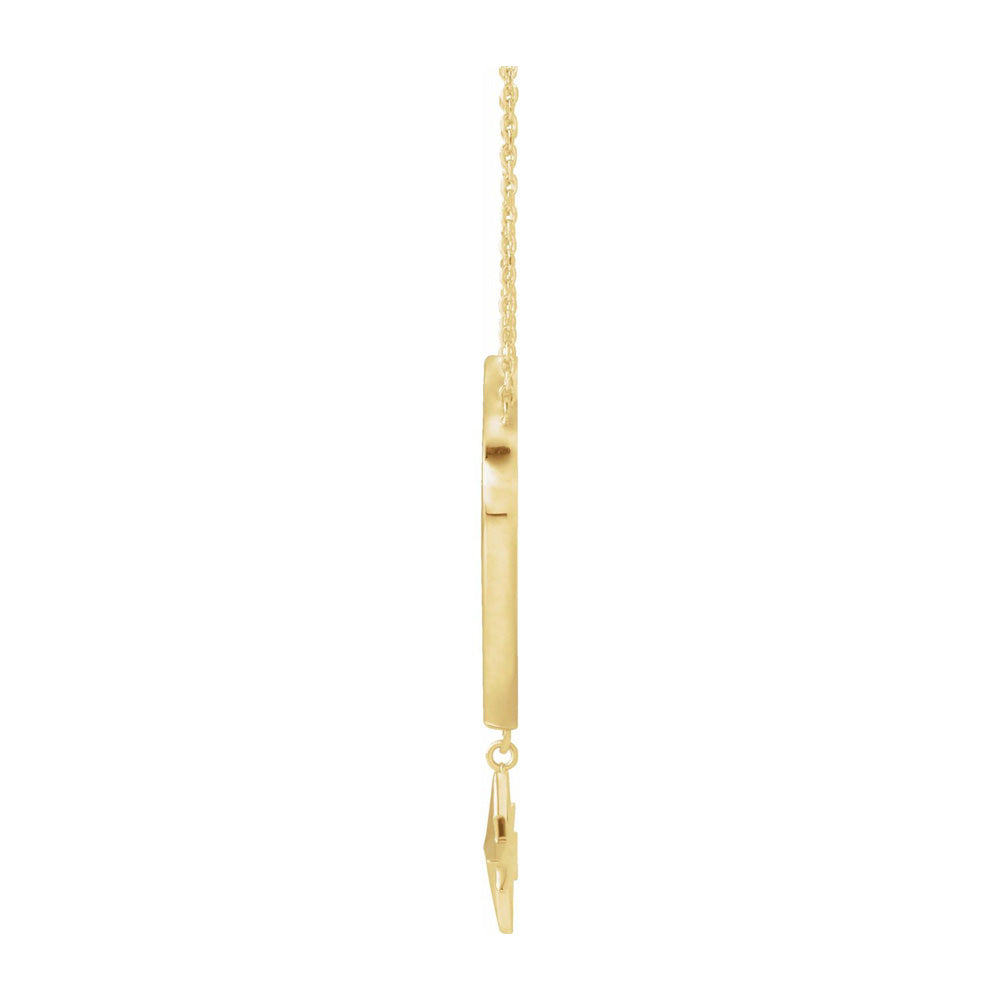 Alternate view of the 14K Yellow Gold Miraculous Mary Necklace, 16 Inch or 18 Inch by The Black Bow Jewelry Co.