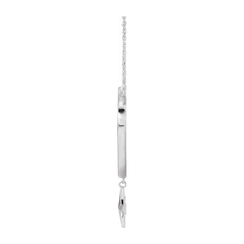 Alternate view of the Sterling Silver Miraculous Mary Necklace, 16 Inch or 18 Inch by The Black Bow Jewelry Co.