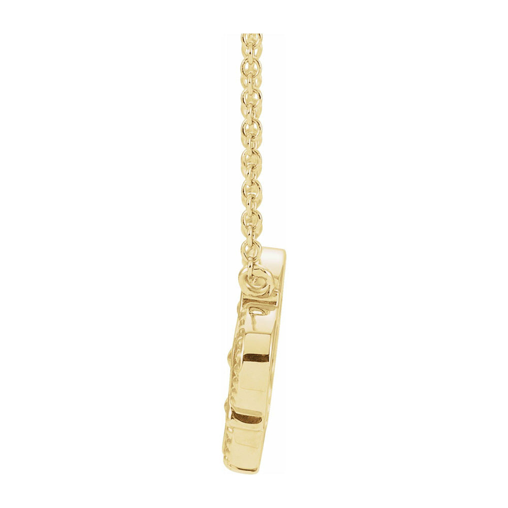 Alternate view of the 14K Yellow Gold Vintage Inspired Clover Necklace, 18 Inch by The Black Bow Jewelry Co.