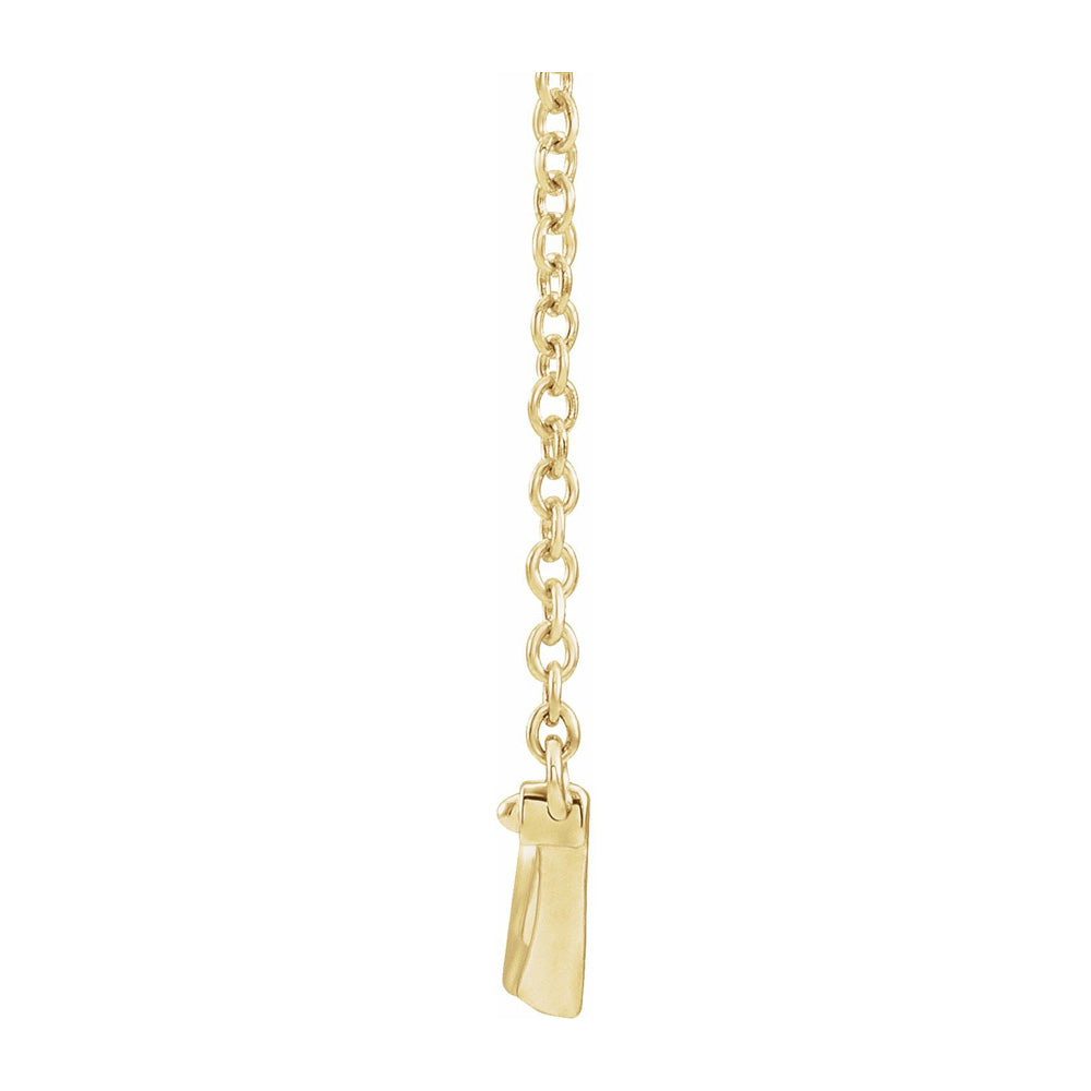 Alternate view of the 14K Yellow Gold Vintage Inspired Bar Necklace, 18 Inch by The Black Bow Jewelry Co.