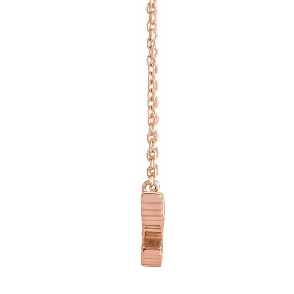 Alternate view of the 14K Rose Gold .05 CTW Diamond Petite Dove Necklace, 18 Inch by The Black Bow Jewelry Co.