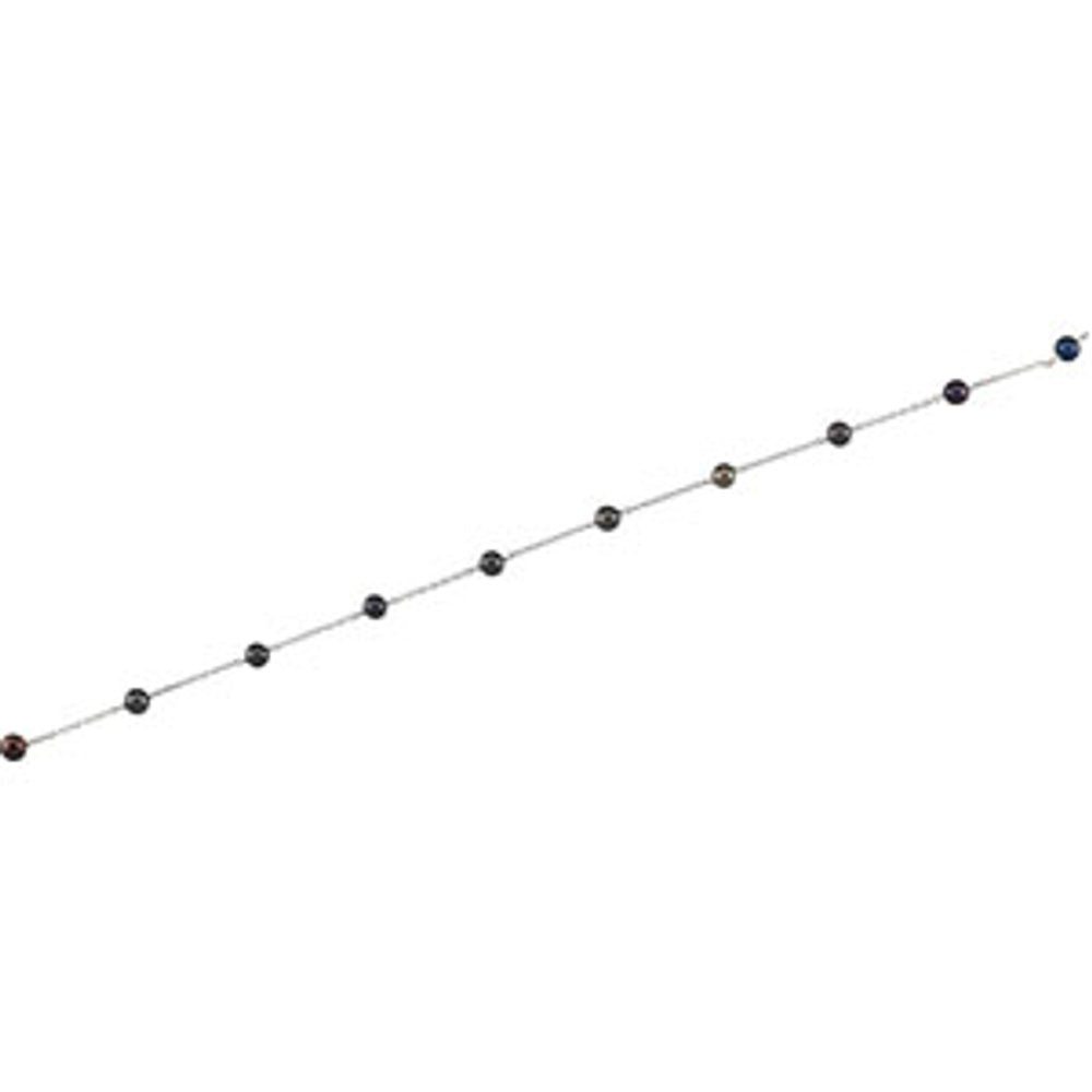 Alternate view of the 6mm Sterling Silver FW Black Cultured Pearl Station Necklace, 18 Inch by The Black Bow Jewelry Co.