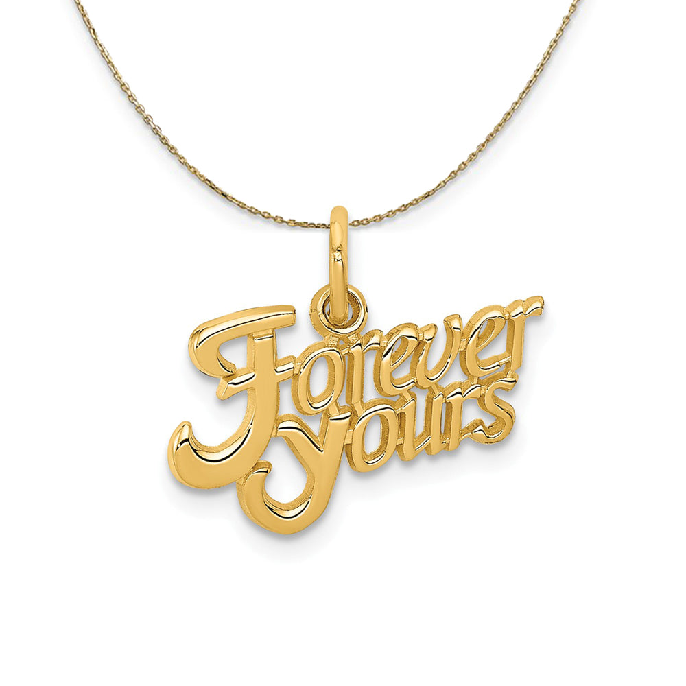 14k Yellow Gold Forever Yours Necklace, Item N23862 by The Black Bow Jewelry Co.