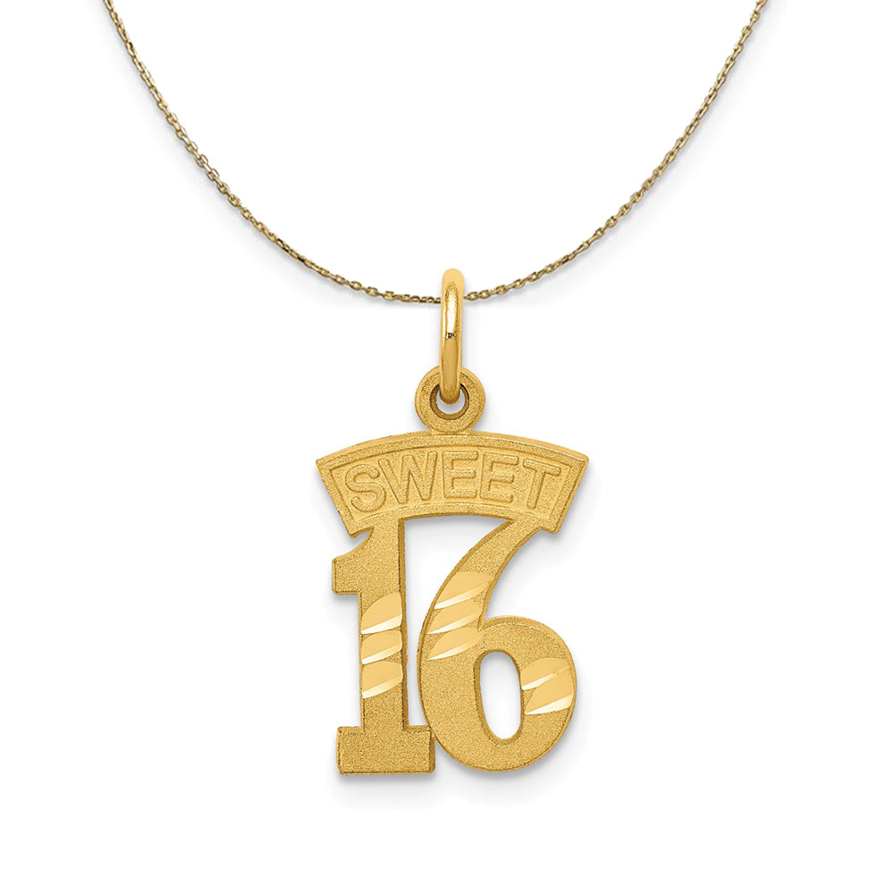 14k Yellow Gold Sweet 16 (10mm) Necklace, Item N23951 by The Black Bow Jewelry Co.