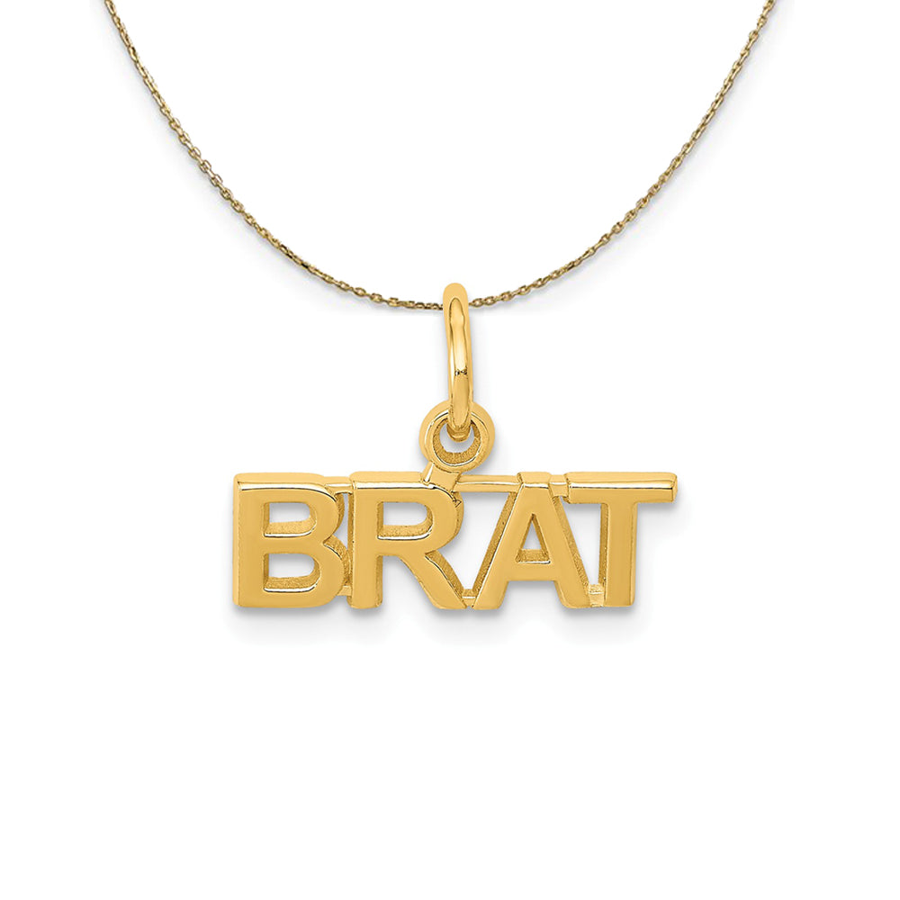14k Yellow Gold Polished Brat Necklace, Item N24187 by The Black Bow Jewelry Co.