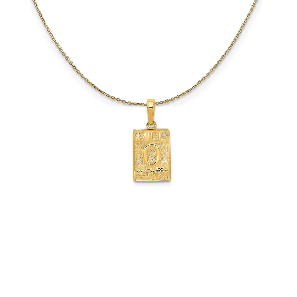 14k Yellow Gold Key West Mile Marker Necklace, Item N25203 by The Black Bow Jewelry Co.