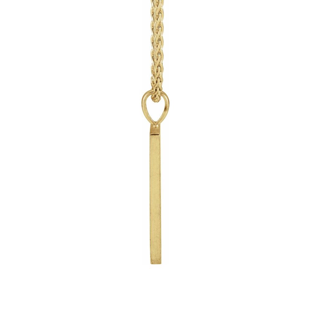 Alternate view of the 14K Yellow Gold 1/6 CTW Black Diamond Triangle Necklace, 24 Inch by The Black Bow Jewelry Co.