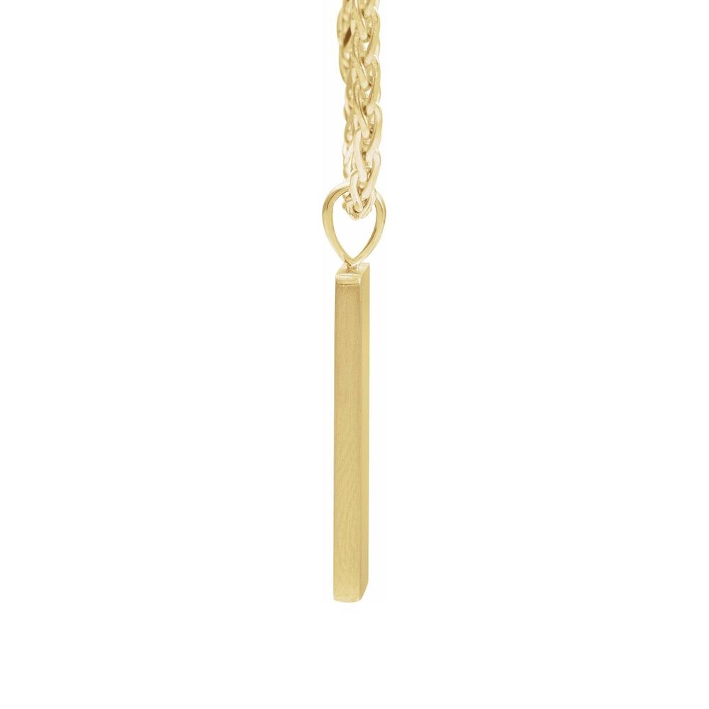 Alternate view of the 14K Yellow Gold 1/5 CTW Black Diamond Rectangle Necklace, 24 Inch by The Black Bow Jewelry Co.
