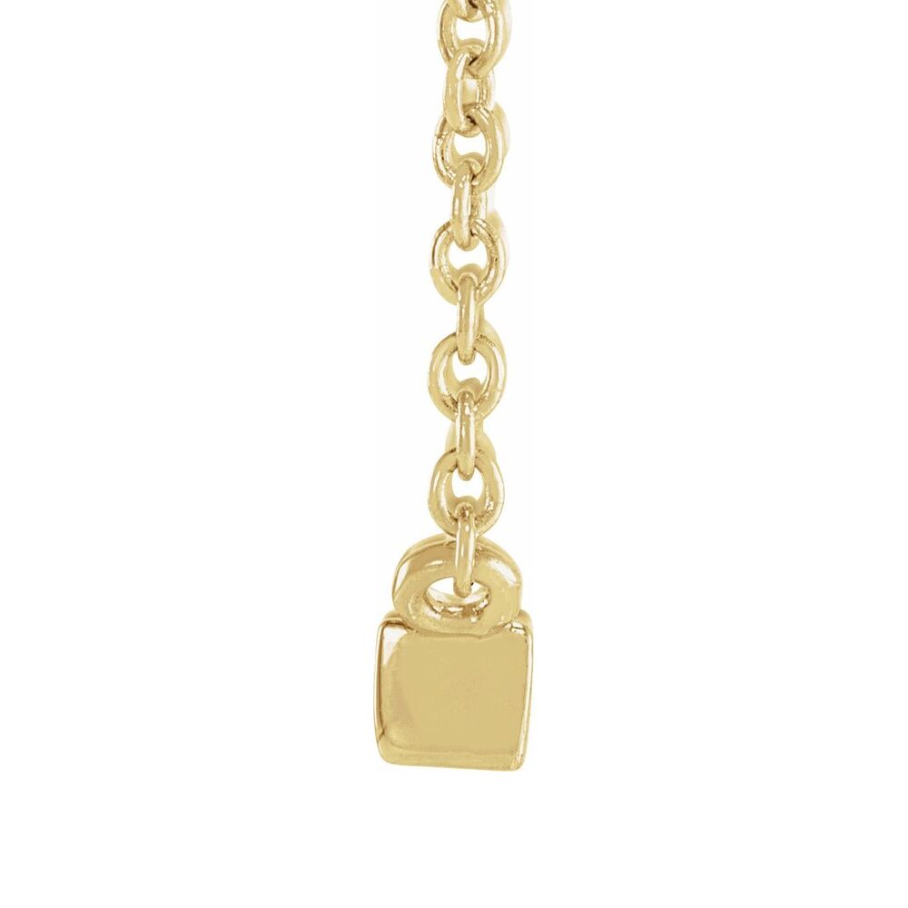 Alternate view of the 14K Yellow Gold 1/8 CT (SI2-SI3, G-I) Diamond Necklace, 16-18 Inch by The Black Bow Jewelry Co.