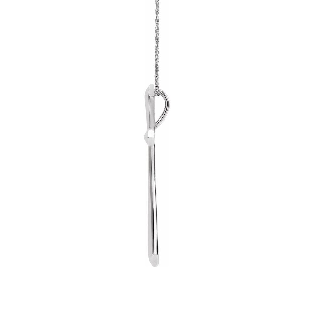 Alternative view of Sterling Silver Elongated Passion Cross Necklace, 20 Inch