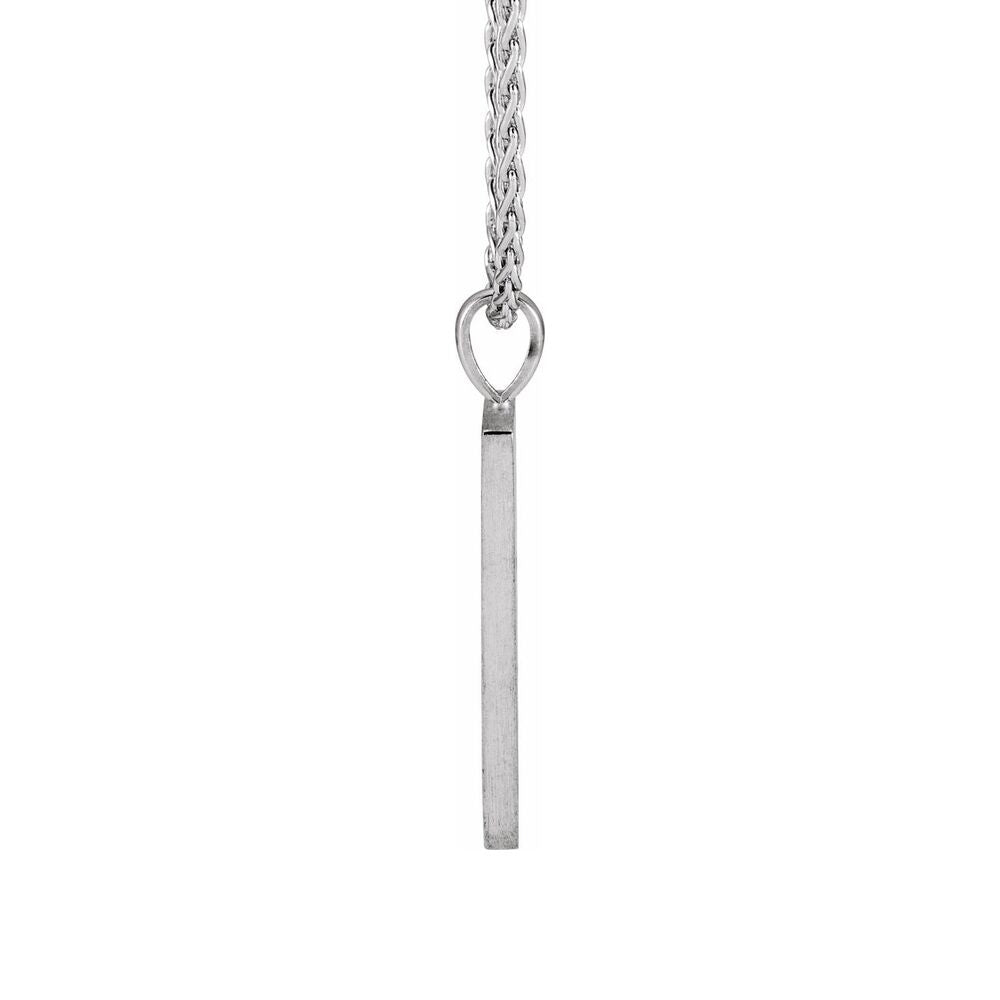 Alternate view of the Sterling Silver 1/6 CTW Black Diamond Triangle Necklace, 24 Inch by The Black Bow Jewelry Co.