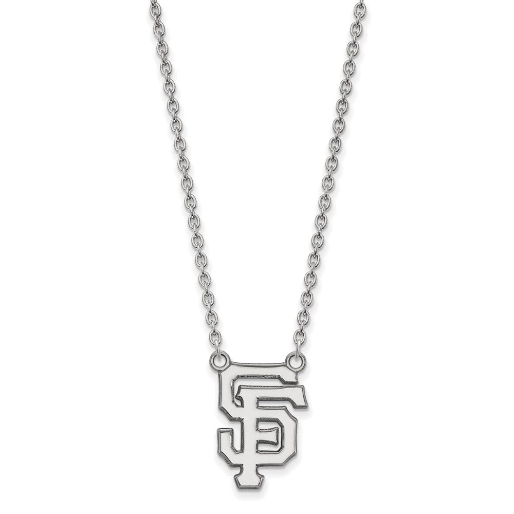 Sterling Silver MLB San Francisco Giants Large Necklace, 18 Inch, Item N25696 by The Black Bow Jewelry Co.