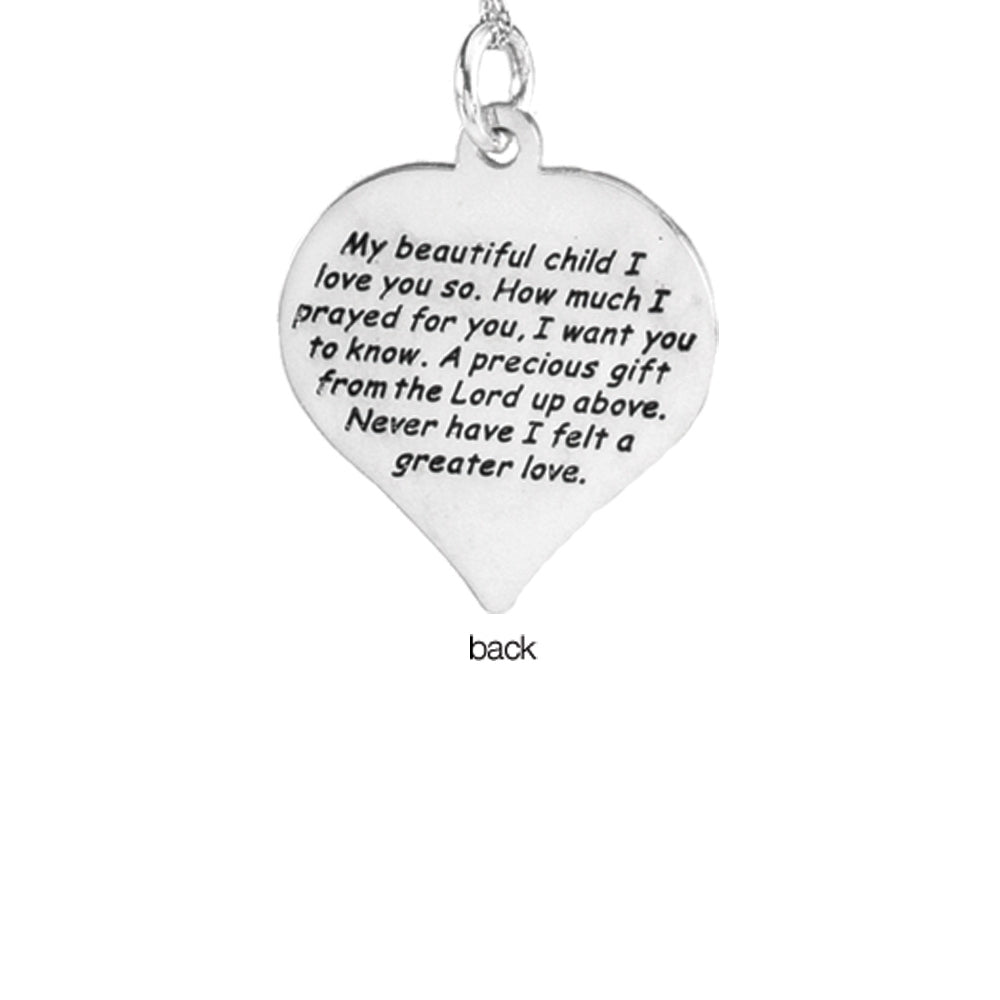 Alternate view of the My Beautiful Child Necklace in Sterling Silver by The Black Bow Jewelry Co.
