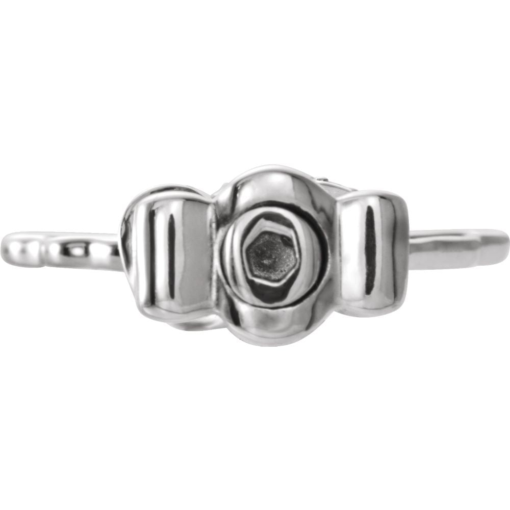 Alternate view of the Rhodium Plated Sterling Silver & CZ Angel Ash Holder Necklace, 18 Inch by The Black Bow Jewelry Co.