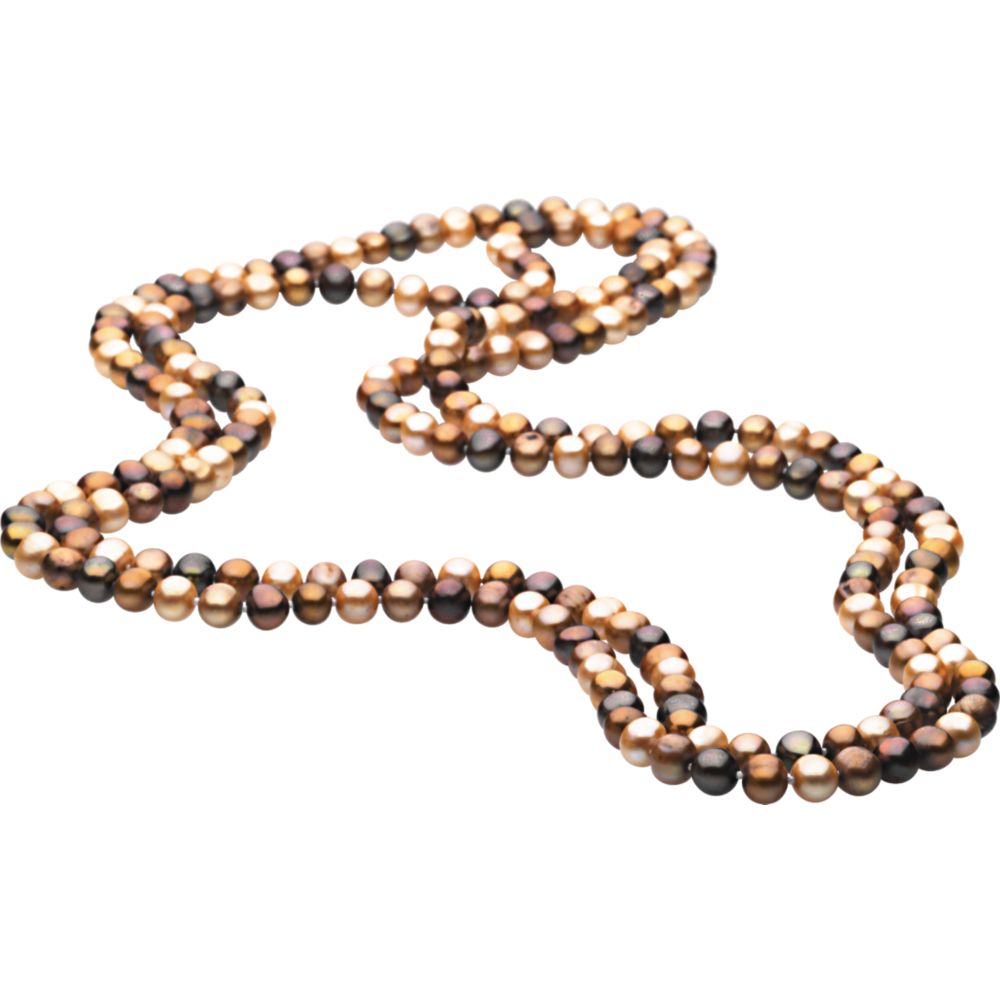 Alternate view of the 8.5-9.0mm Freshwater Cultured Multicolor Pearl 72 Inch Strand Necklace by The Black Bow Jewelry Co.