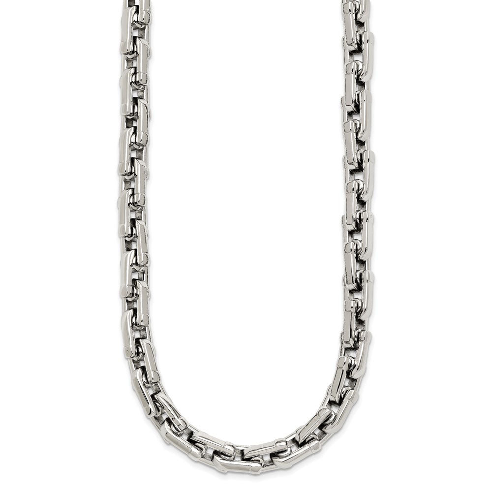 Alternative view of Men's Stainless Steel Polished Shackle Link Chain Necklace, 20 Inch