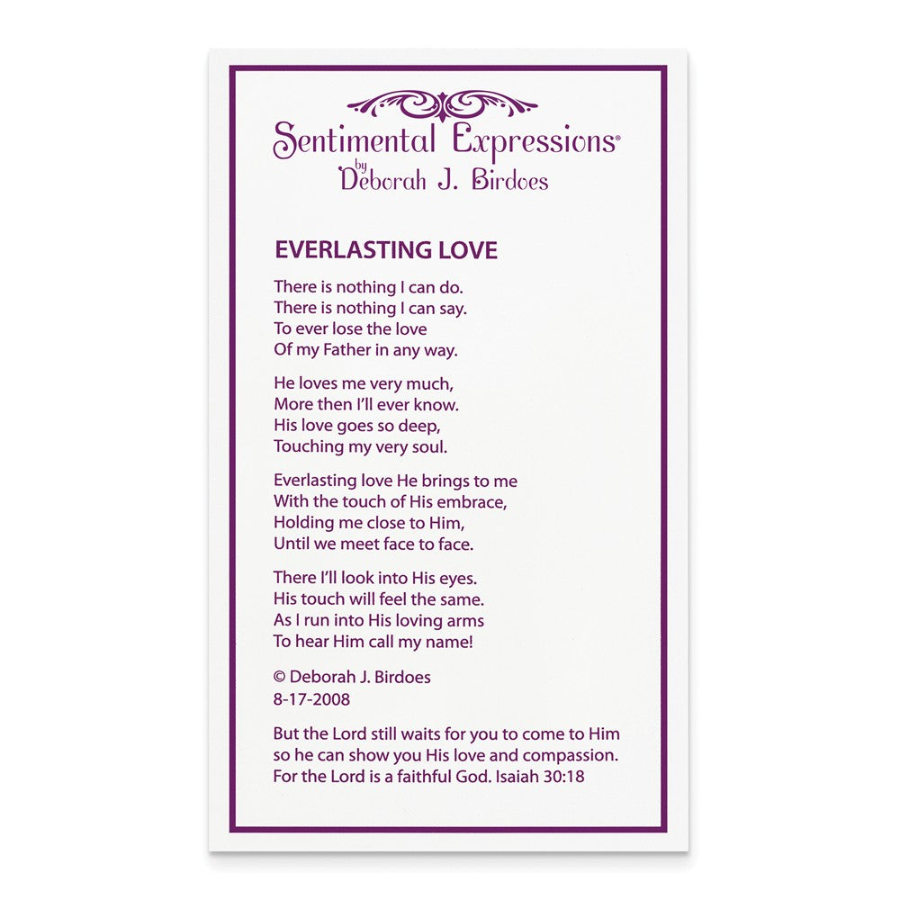 Alternate view of the Sterling Silver & CZ Everlasting Love, Heart Cross Necklace, 18 Inch by The Black Bow Jewelry Co.