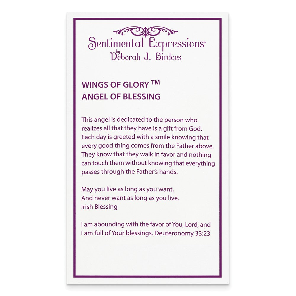 Alternate view of the Rhodium Plated Sterling Silver & CZ Angel of Blessing Necklace, 18in by The Black Bow Jewelry Co.