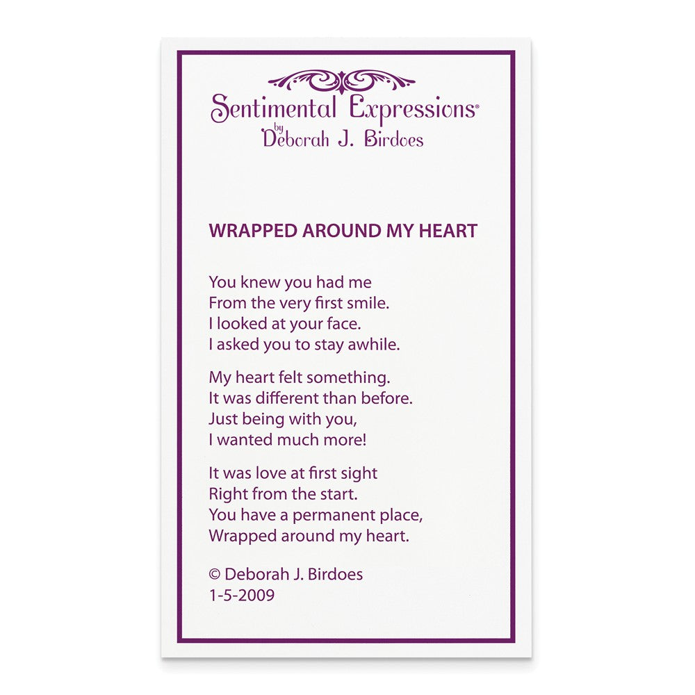 Alternate view of the Rhodium Sterling Silver & CZ Wrapped Around My Heart Necklace, 18 Inch by The Black Bow Jewelry Co.