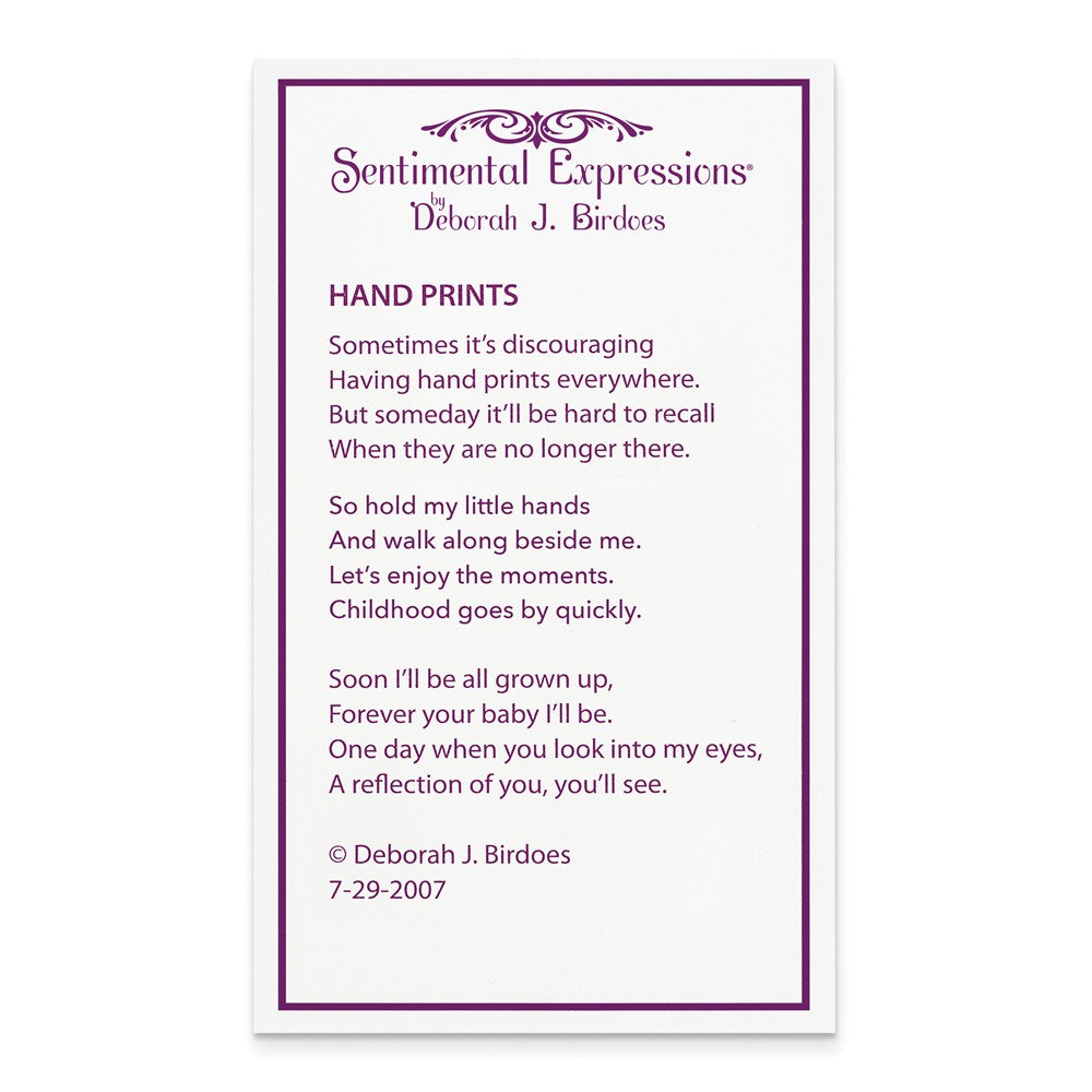 Alternate view of the Rhodium & Gold Tone Plated Sterling Silver Hand Prints Necklace, 18 In by The Black Bow Jewelry Co.