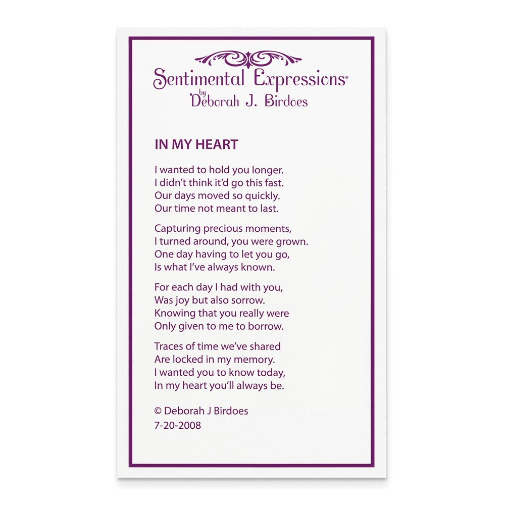 Alternate view of the Rhodium Plated Sterling Silver & CZ In My Heart Necklace, 18 Inch by The Black Bow Jewelry Co.