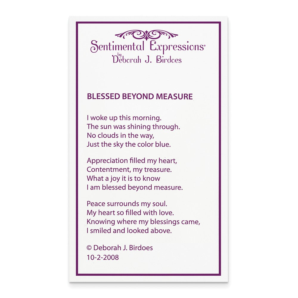 Alternate view of the Sterling Silver, Gold Tone & CZ Blessed Beyond Measure Heart Necklace by The Black Bow Jewelry Co.