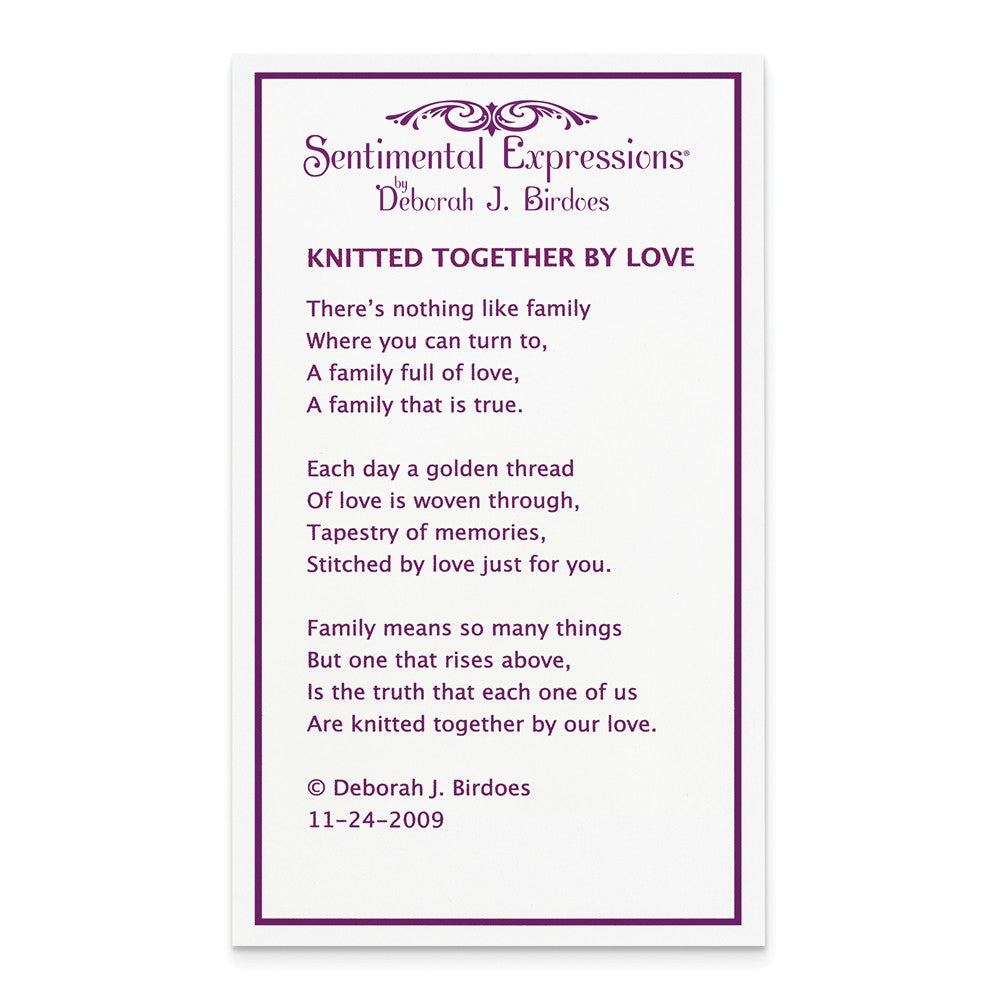 Alternate view of the Sterling Silver & CZ Knitted Together By Love Necklace, 18 Inch by The Black Bow Jewelry Co.