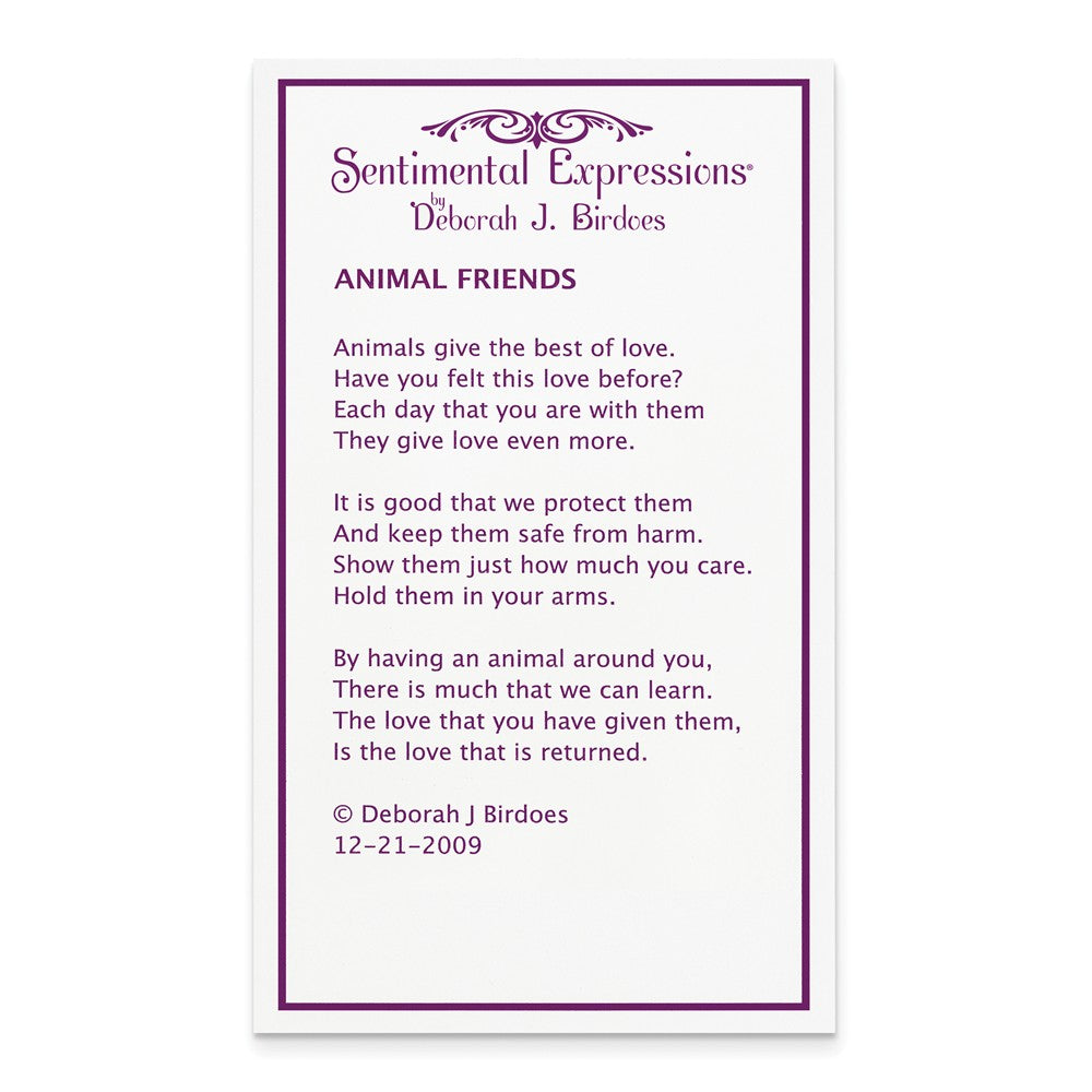 Alternate view of the Rhodium Plated Sterling Silver Animal Friends, Paw Print Necklace by The Black Bow Jewelry Co.