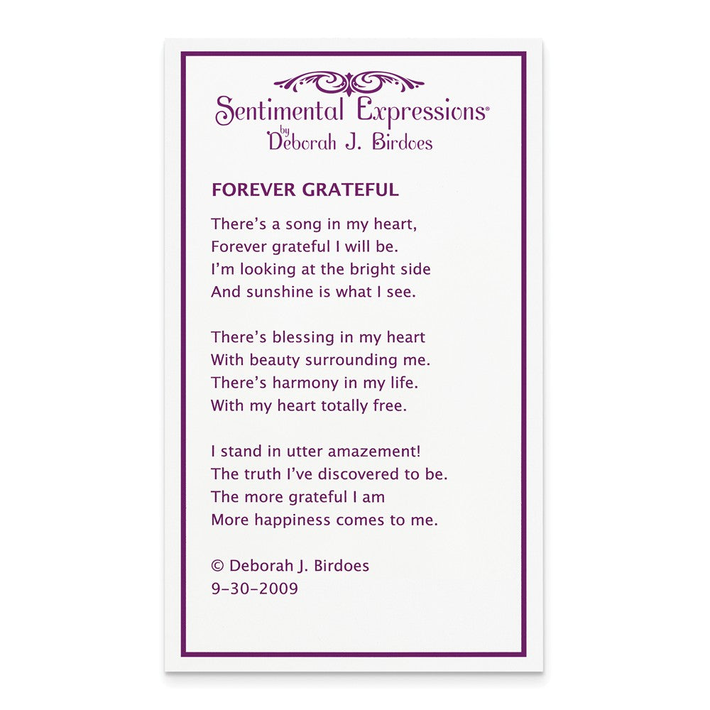 Alternate view of the Rhodium Plated Sterling Silver & CZ, Forever Grateful Heart Necklace by The Black Bow Jewelry Co.