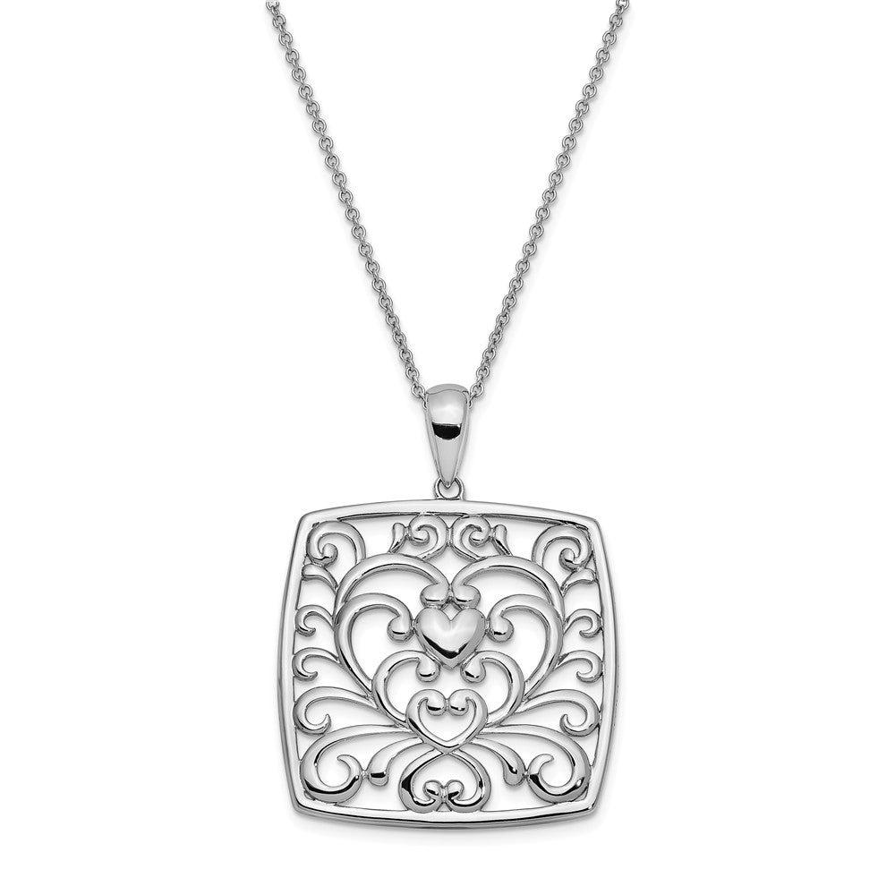 Sterling Silver I Care About What You're Going Through Necklace, 18 In, Item N8995 by The Black Bow Jewelry Co.