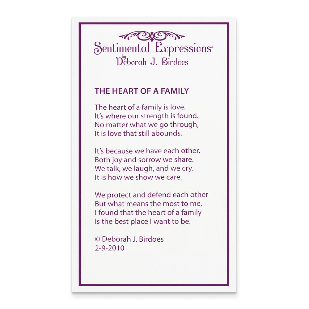 Alternate view of the Rhodium Plated Sterling & CZ The Heart of A Family Necklace, 18 Inch by The Black Bow Jewelry Co.