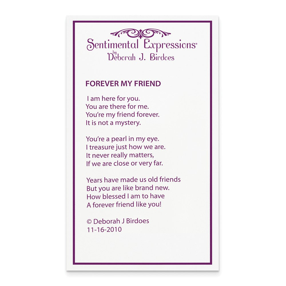 Alternate view of the Sterling Silver, CZ & FW Cultured Pearl My Friend Heart Necklace, 18in by The Black Bow Jewelry Co.