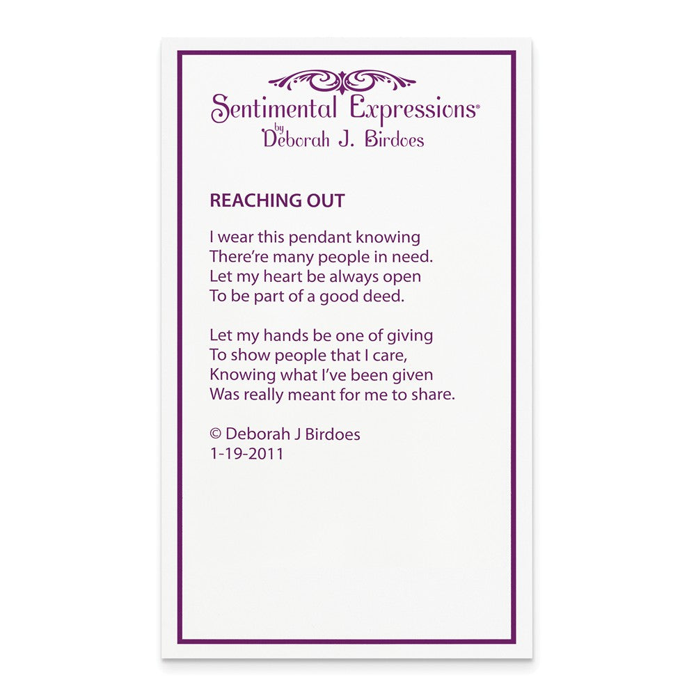 Alternate view of the Reaching Out Sterling Silver and FW Cultured Pearl 18-Inch Necklace by The Black Bow Jewelry Co.