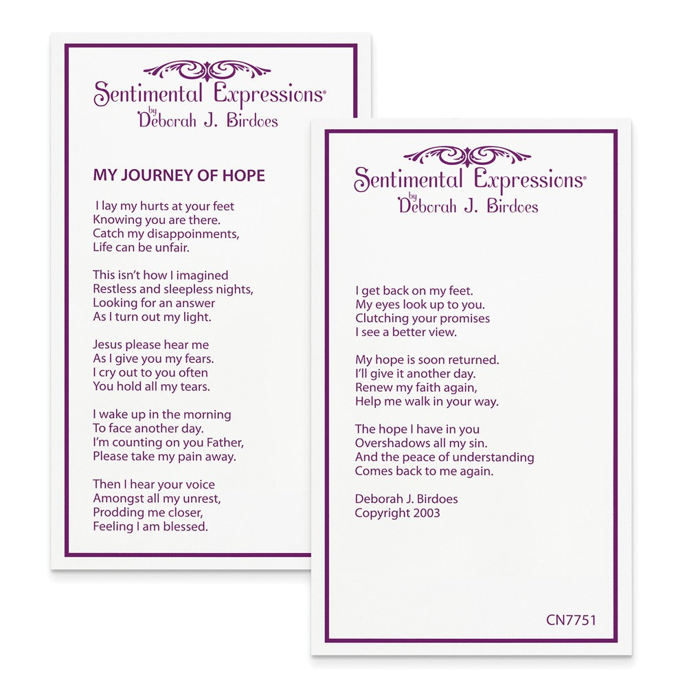 Alternate view of the Rhodium Plated Sterling Silver & CZ My Journey of Hope Cross Necklace by The Black Bow Jewelry Co.