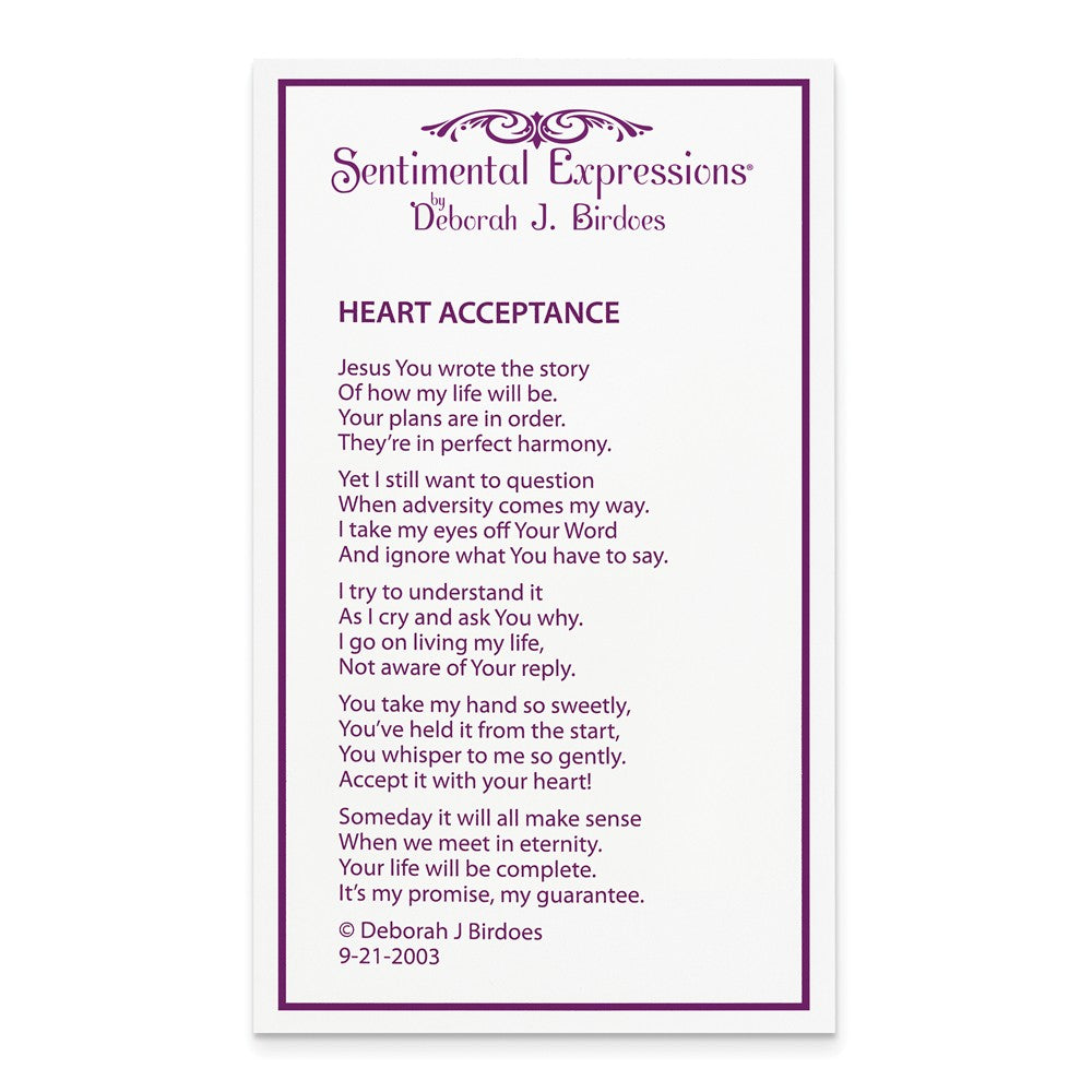 Alternate view of the Rhodium Plated Sterling Silver Heart Acceptance Necklace, 18 Inch by The Black Bow Jewelry Co.