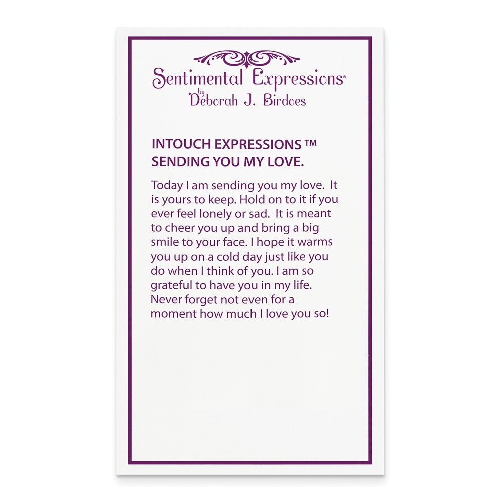 Alternate view of the Rhodium Plated Sterling Silver Sending You My Love Heart Necklace by The Black Bow Jewelry Co.