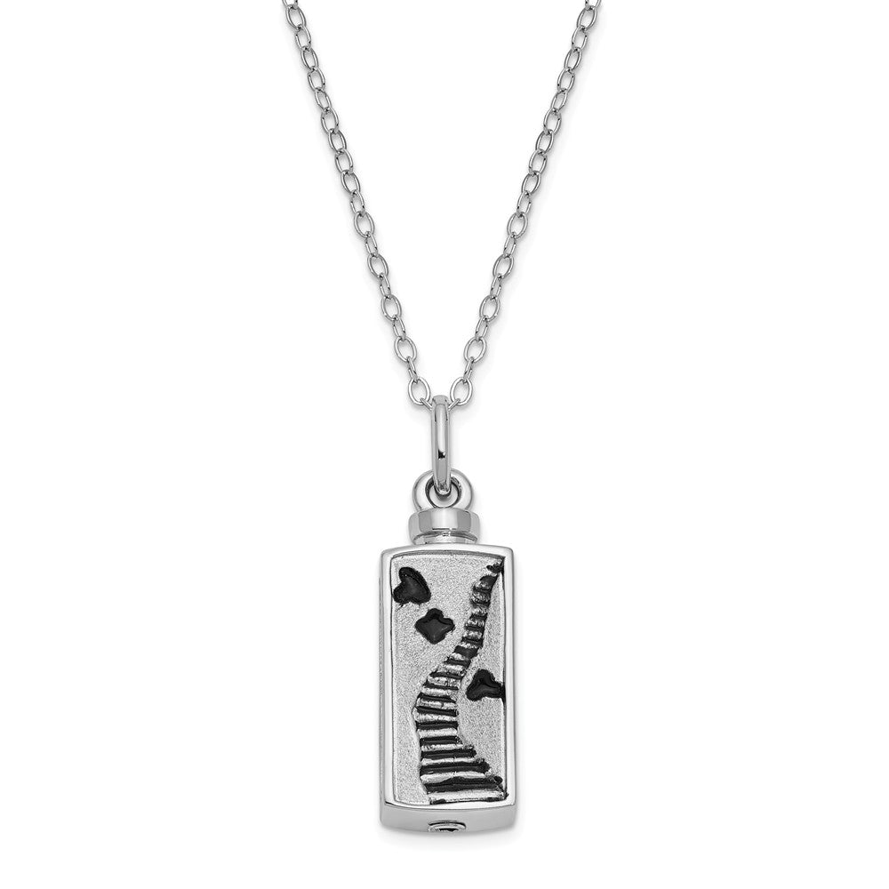 Stairway to Heaven Ash Holder Necklace in Sterling Silver, Item N9436 by The Black Bow Jewelry Co.