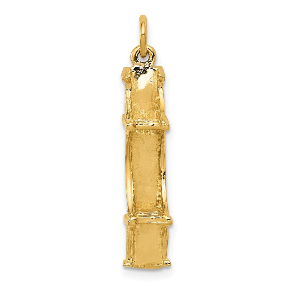 Alternate view of the 14k Yellow Gold 3-D Golden Gate Bridge Charm by The Black Bow Jewelry Co.
