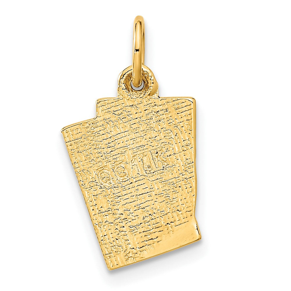 Alternate view of the 14k Yellow Gold Enameled Blackjack Playing Cards Charm by The Black Bow Jewelry Co.