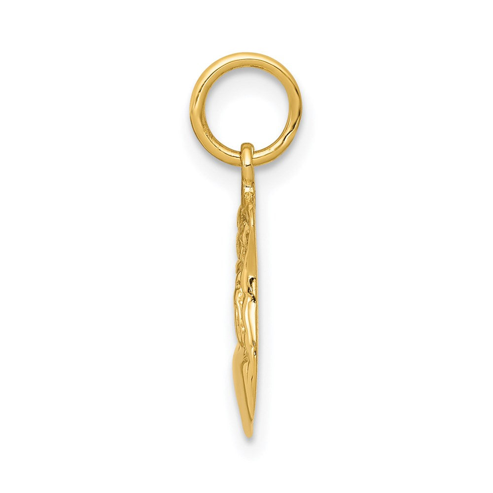 Alternate view of the 14k Yellow Gold Police Badge Charm by The Black Bow Jewelry Co.
