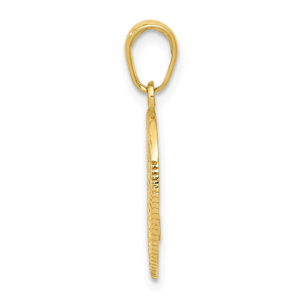 Alternate view of the 14k Yellow Gold Police officer Badge Pendant by The Black Bow Jewelry Co.