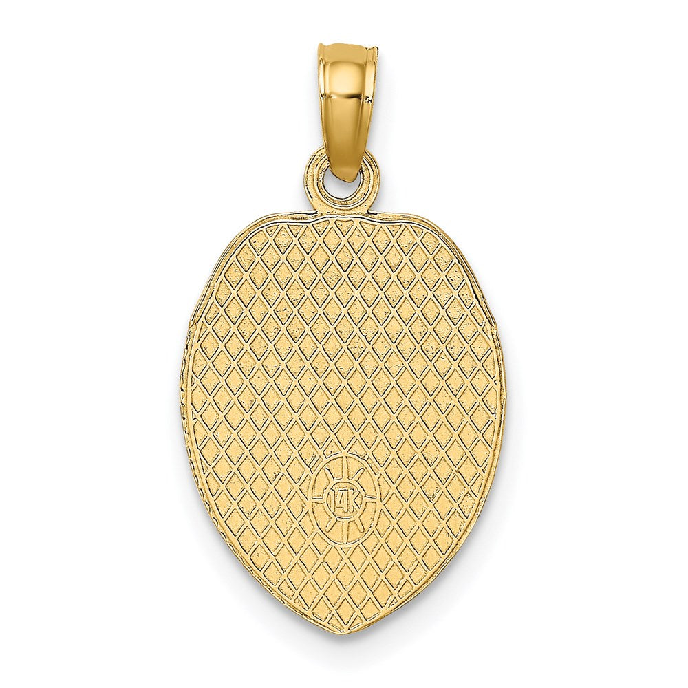 Alternate view of the 14k Yellow Gold Police officer Badge Pendant by The Black Bow Jewelry Co.