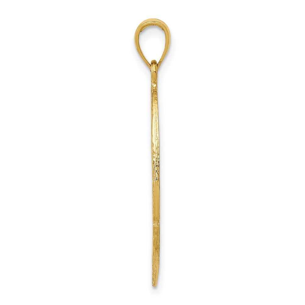 Alternate view of the 14k Yellow Gold Large Badge Pendant by The Black Bow Jewelry Co.