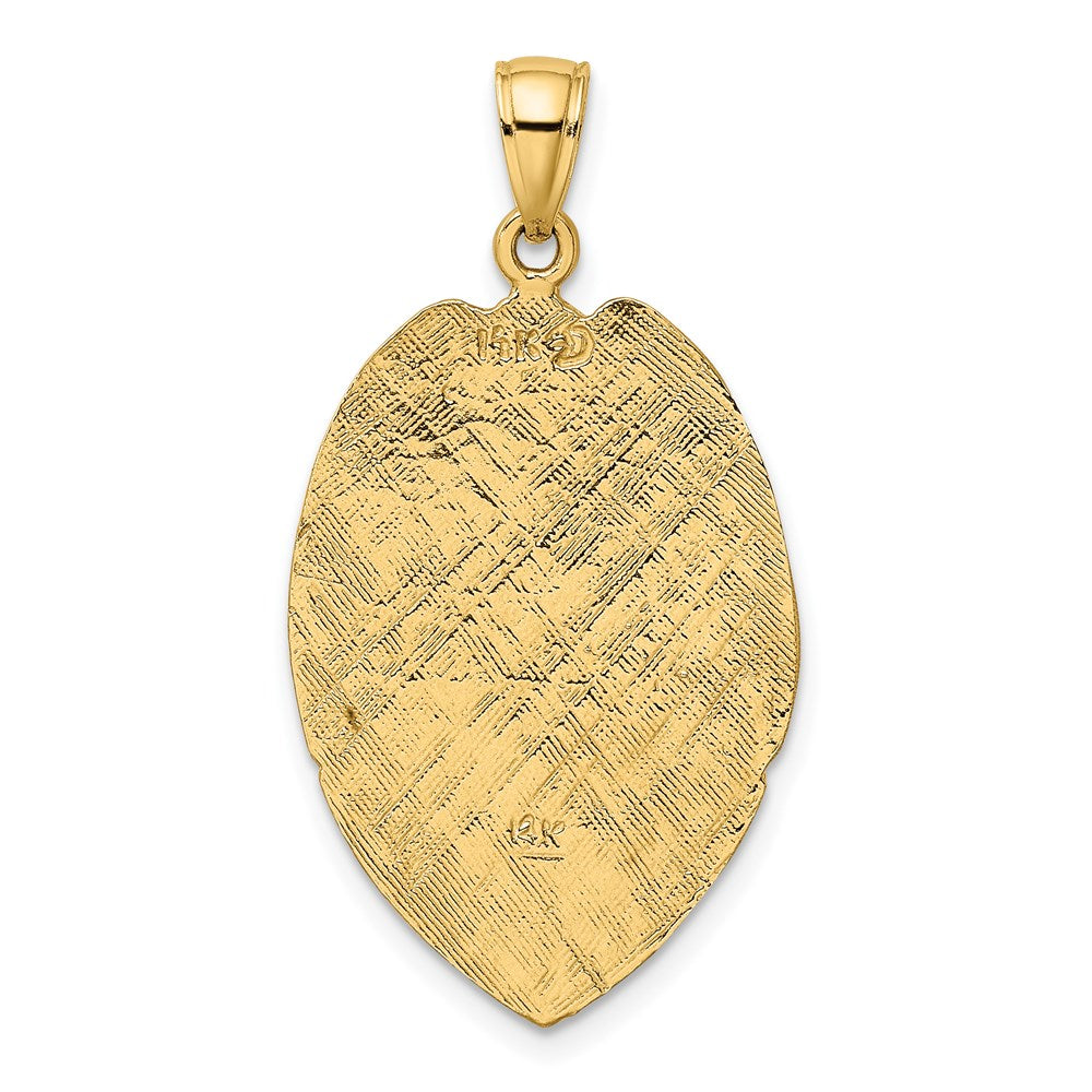 Alternate view of the 14k Yellow Gold Large Badge Pendant by The Black Bow Jewelry Co.