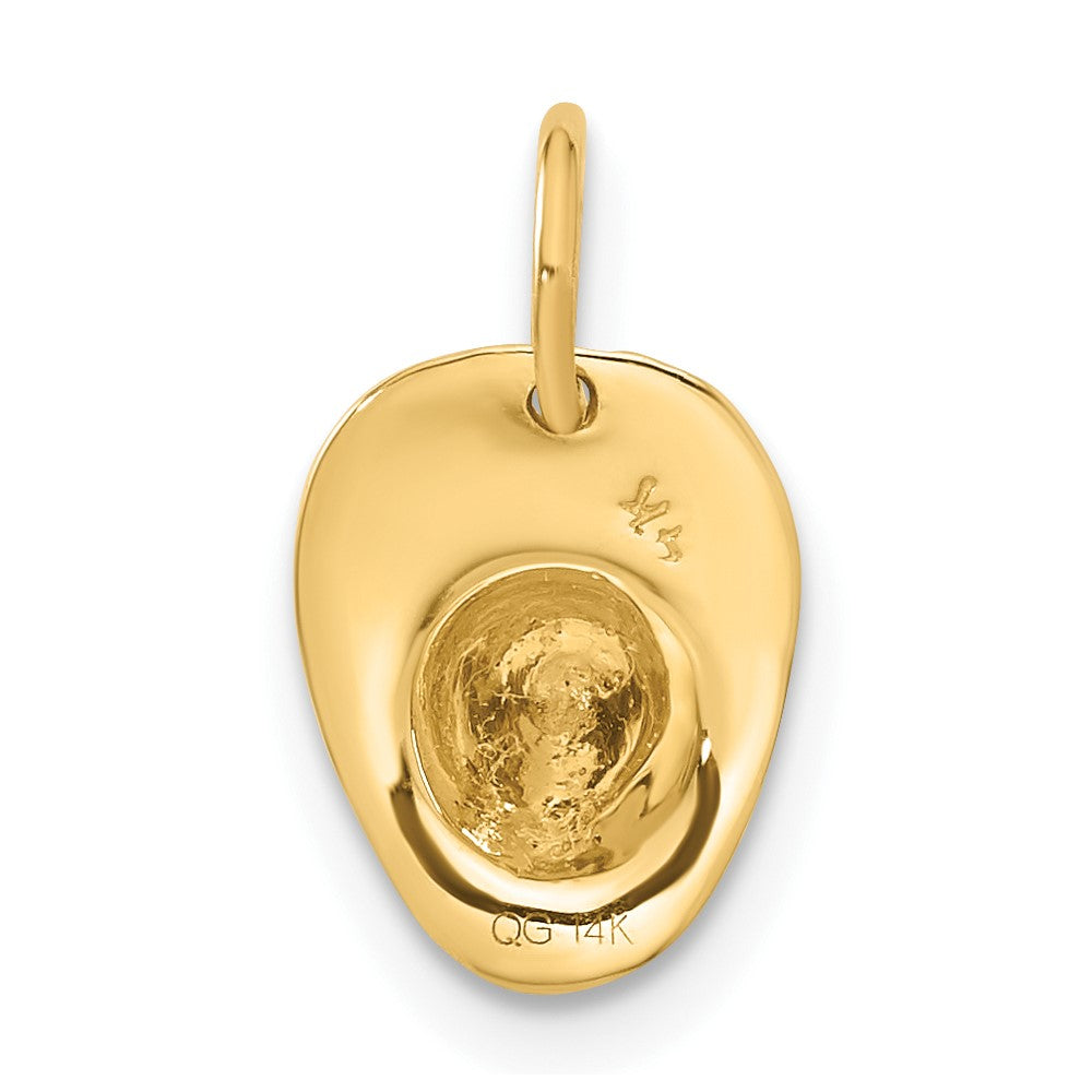 Alternate view of the 14k Yellow Gold 3D Small Fireman's Hat Charm by The Black Bow Jewelry Co.